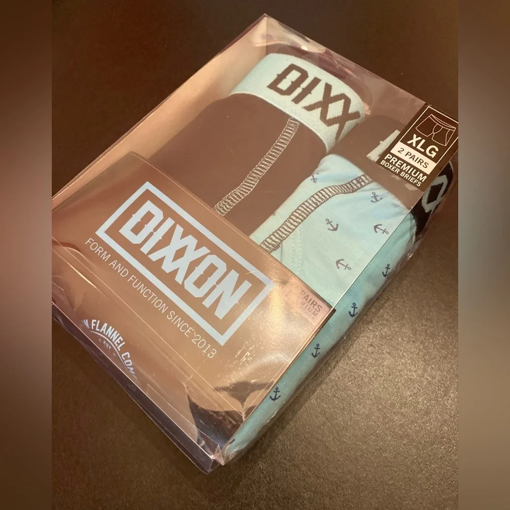 Dixxon 2-Pair Men's Boxer Briefs Anchor Size XL‎ NEW